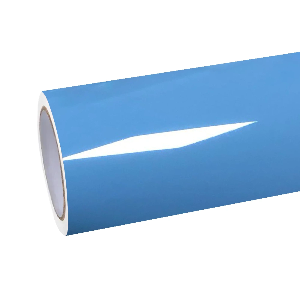 Gloss Hazy Blue Car Vinyl Wrap PET
