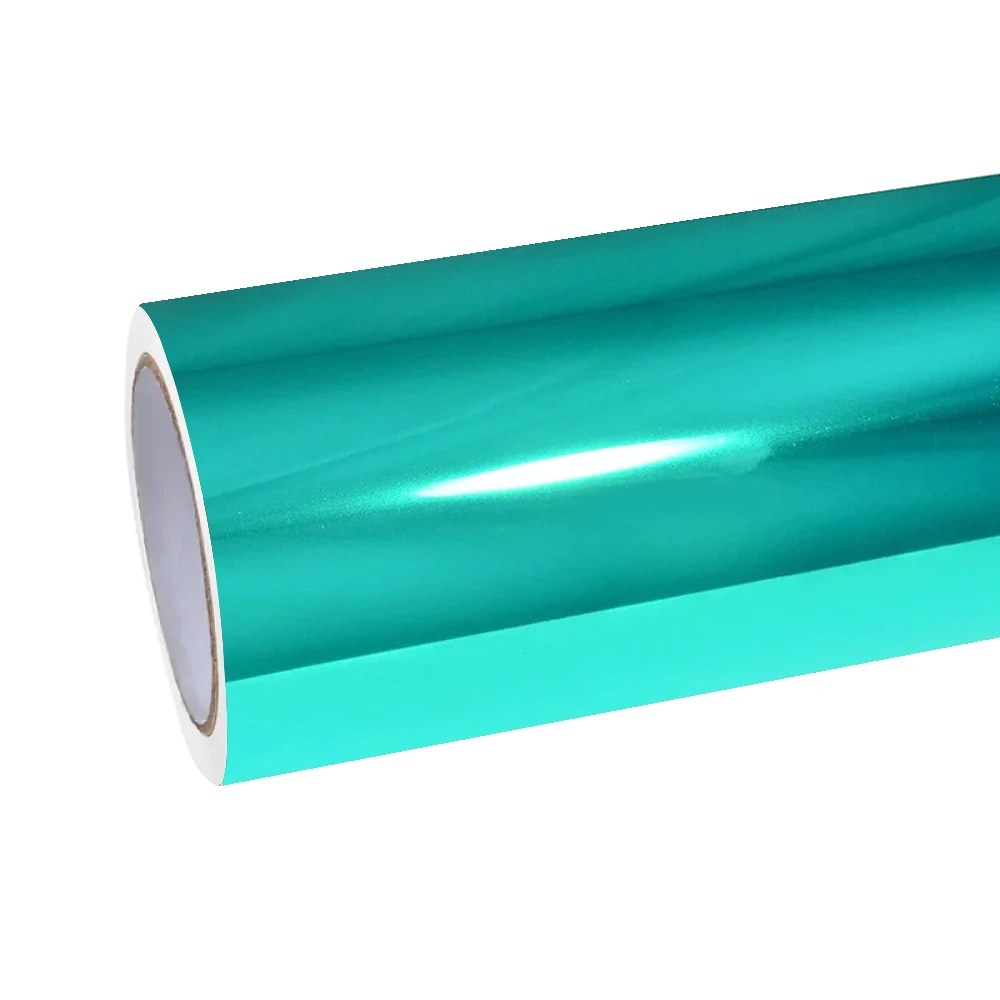 Gloss Mirror Chrome Green Car Vinyl Wrap PET