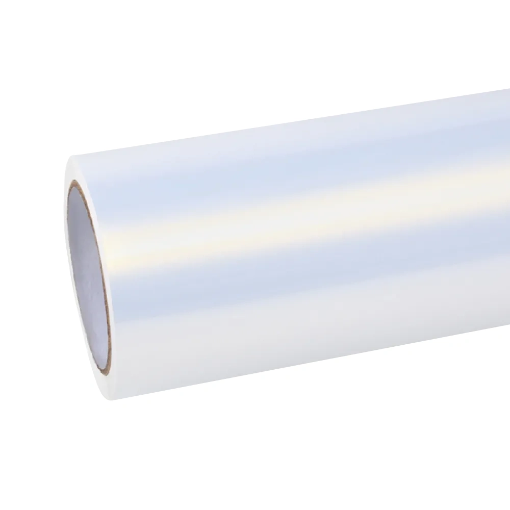 Gloss Metallic Chameleon Gold White Car Vinyl Wrap PET