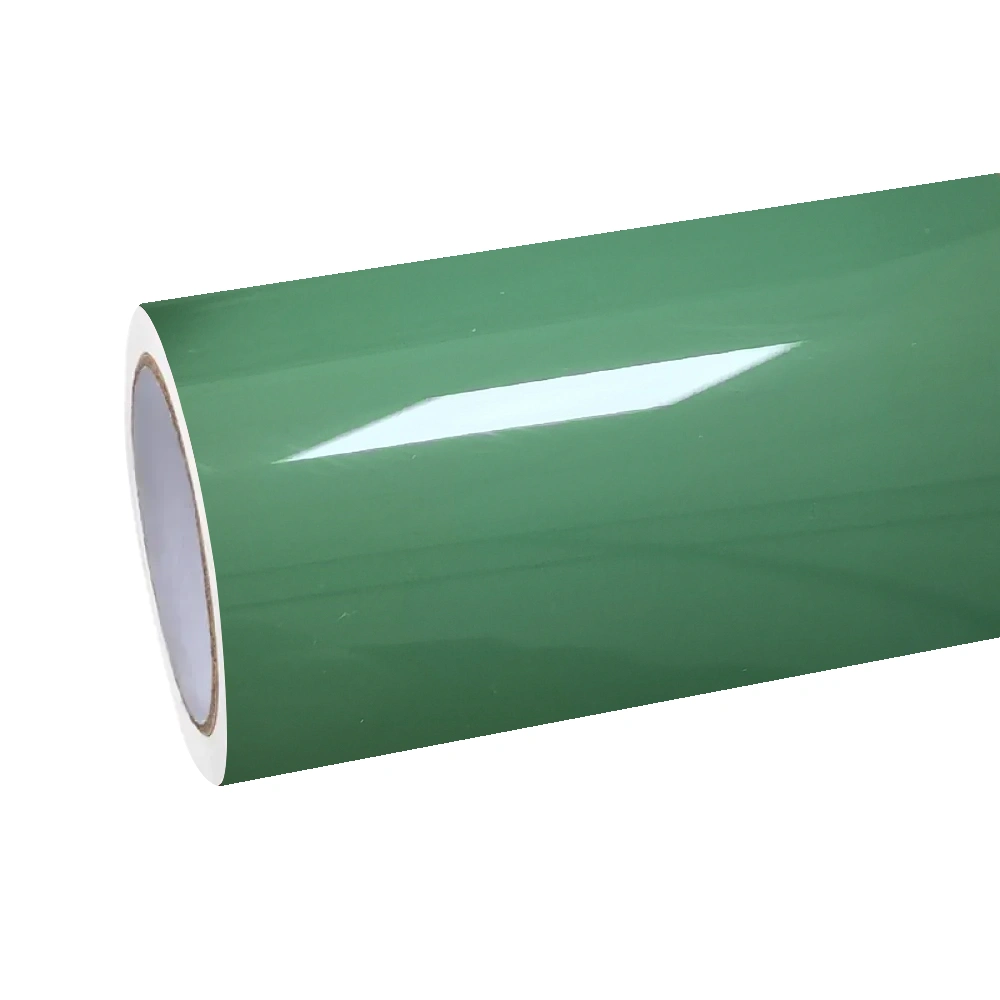 Gloss Weng Green Car Vinyl Wrap PET
