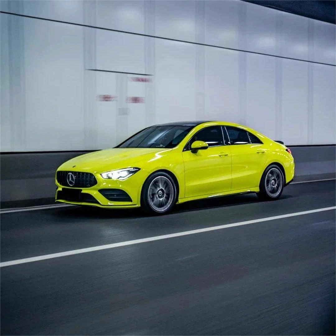 Gloss Acid Green Car Vinyl Wrap PET