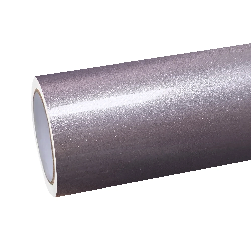 Gloss Metallic Frozen Berry Pink Car Vinyl Wrap PET