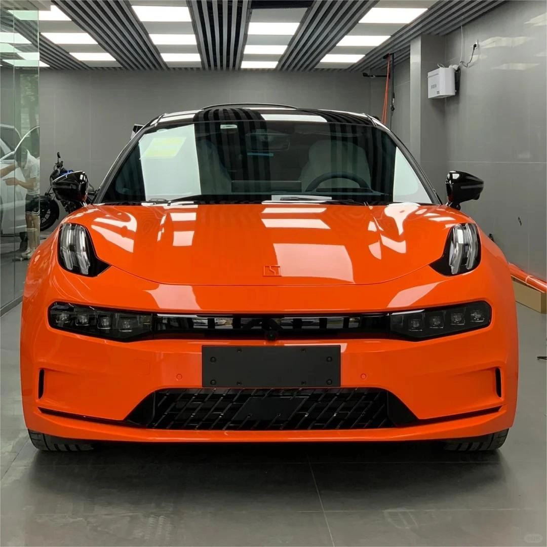 Gloss Crystal Fire Orange Car Vinyl Wrap PET