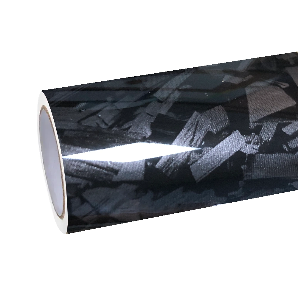Gloss Black Forged Carbon Car Vinyl Wrap PET (59ft U.S)