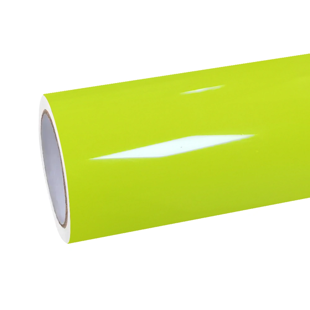 Gloss Acid Green Car Vinyl Wrap PET