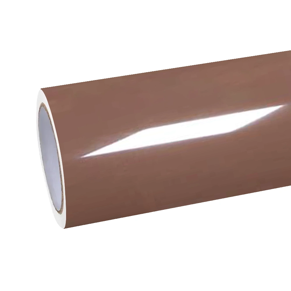 Gloss Mocha Brown Car Vinyl Wrap PET