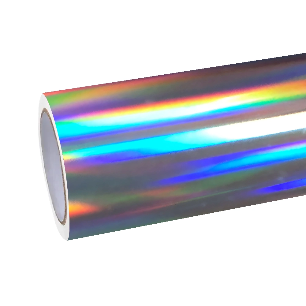 Gloss Holographic Chrome Laser Electroplated Silver Car Vinyl Wrap
