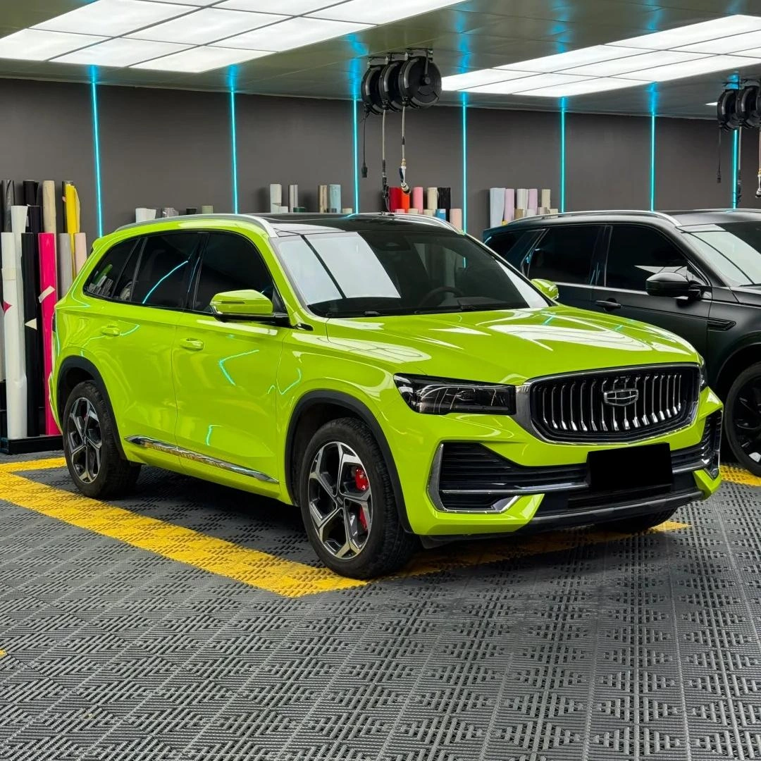 Gloss Chartreuse Green Car Vinyl Wrap PET