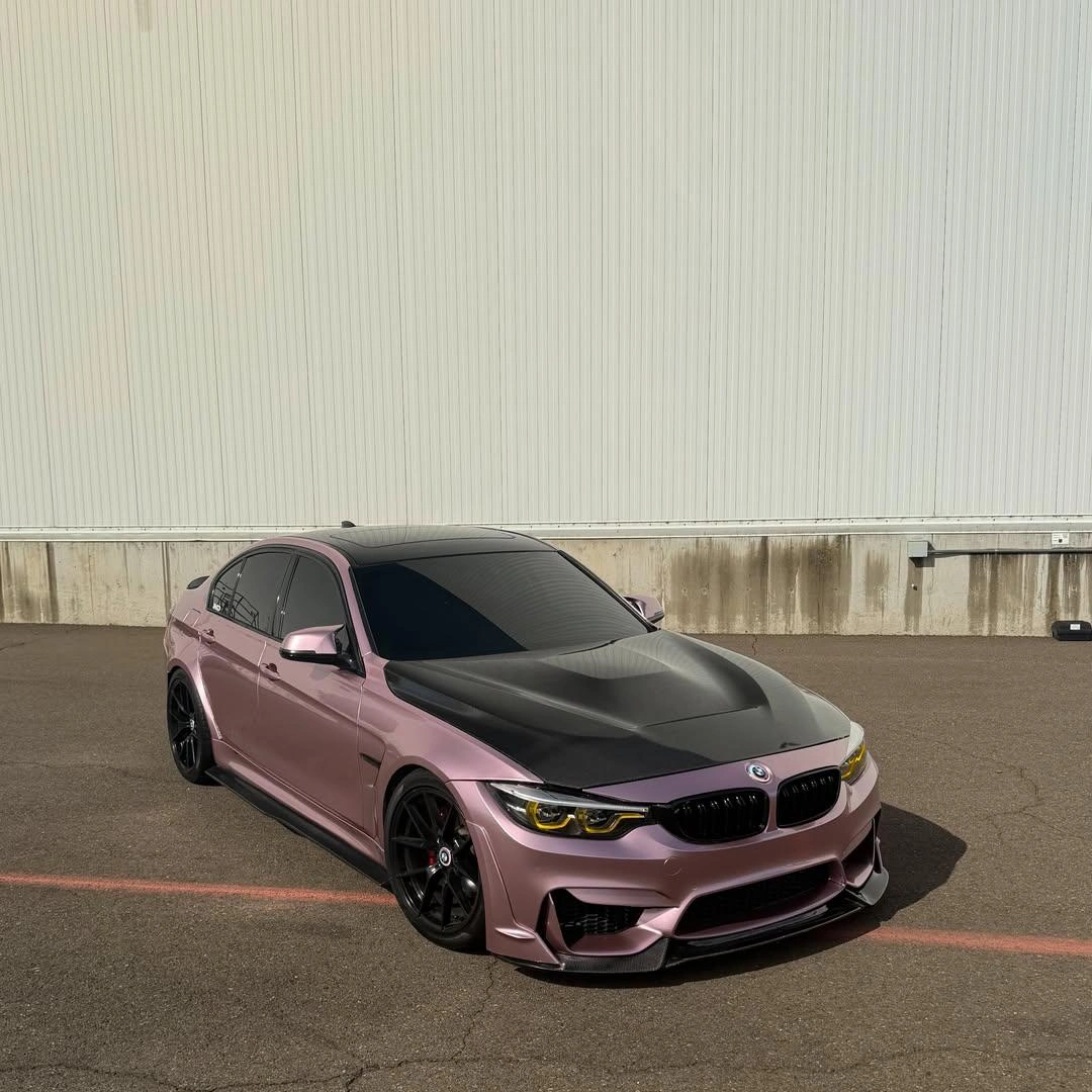 Gloss Liquid Taupe Pink Car Vinyl Wrap PET