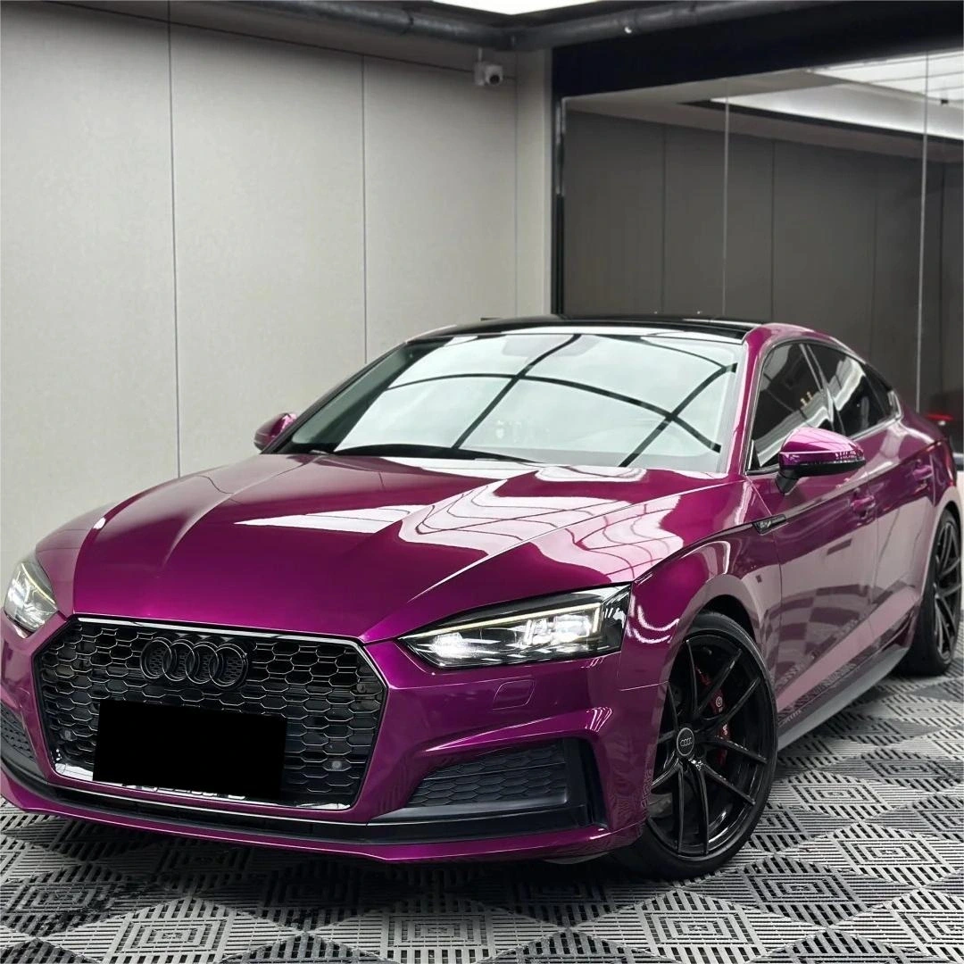 Gloss Metallic Candy Berry Purple Car Vinyl Wrap PET