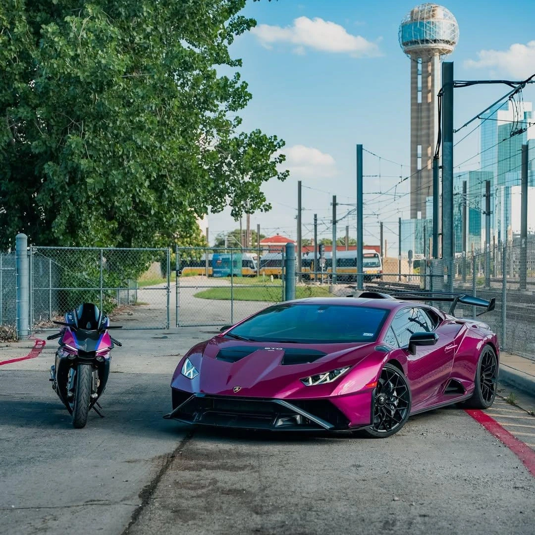 Gloss Metallic Passionate Purple Car Vinyl Wrap PET