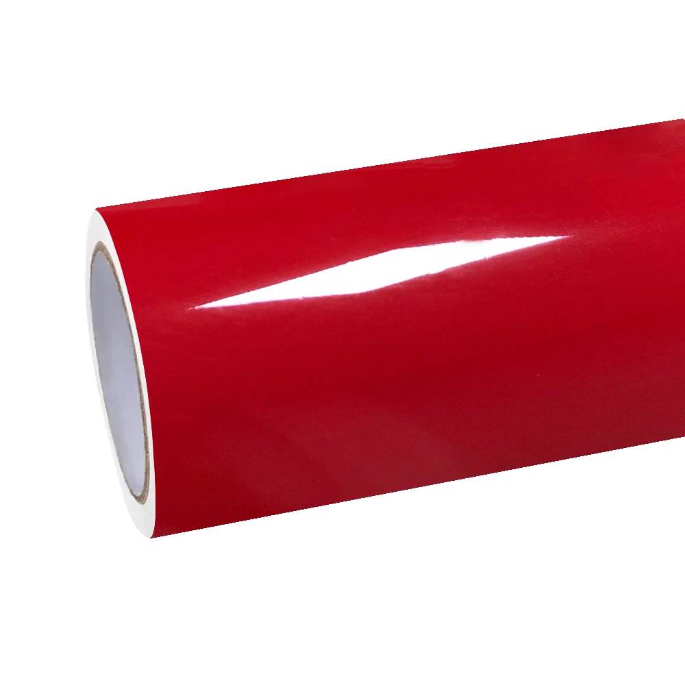 Glossy Crystal Carmine Red Car wrap PET