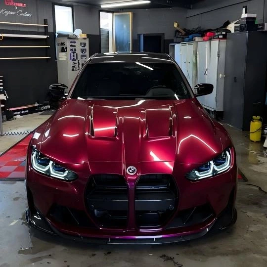 Gloss Metallic Rubellite Purple Car Vinyl Wrap PET