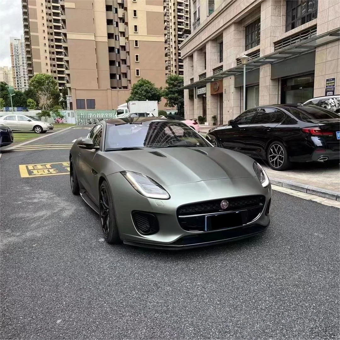 Matte Metallic Green Grey Car Vinyl Wrap PET
