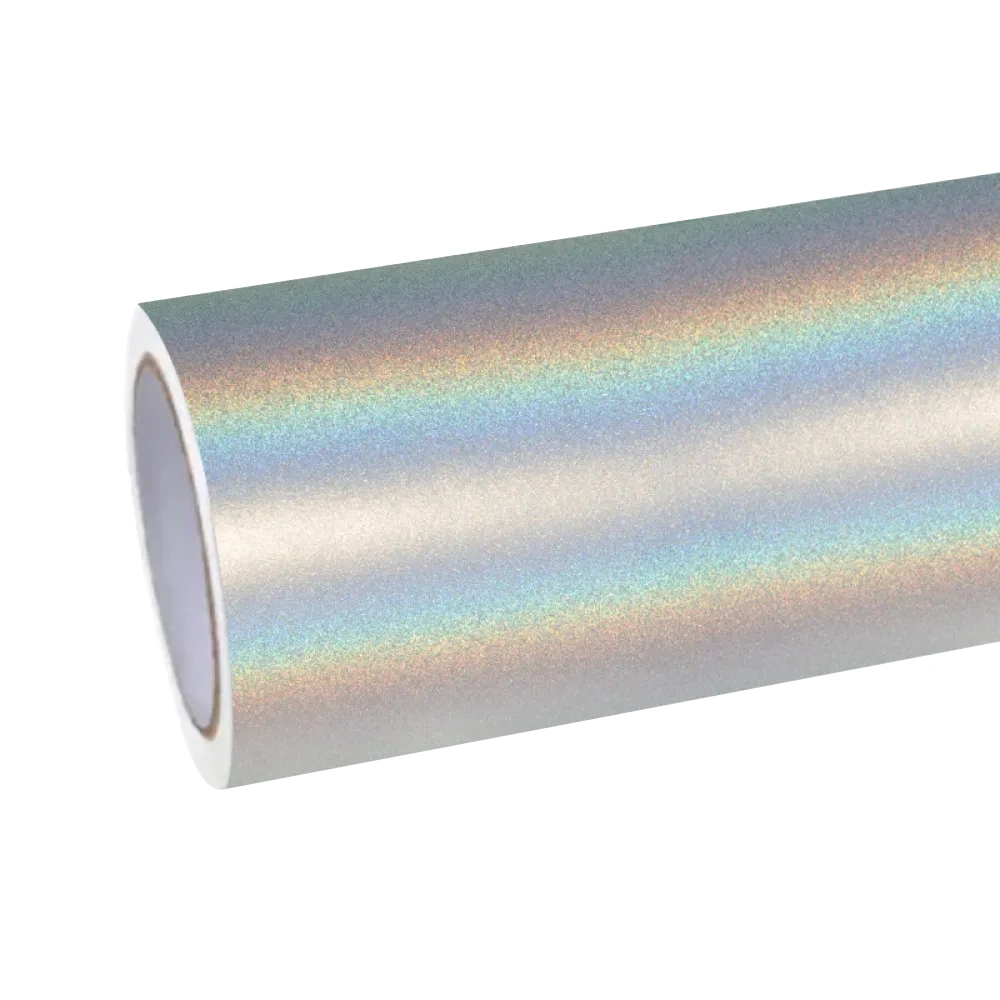 Matte Metallic Rainbow Laser White Car Vinyl Wrap PET