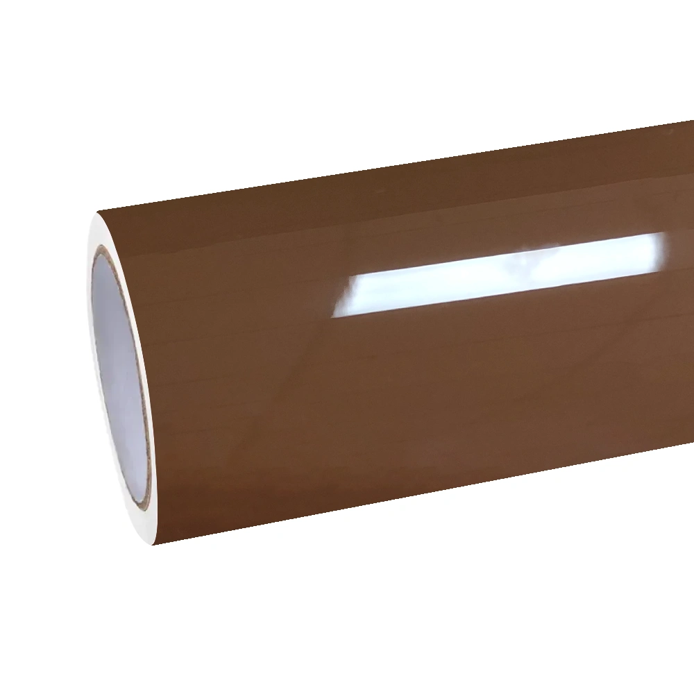 Gloss Crystal Caramel Brown Car Vinyl Wrap PET
