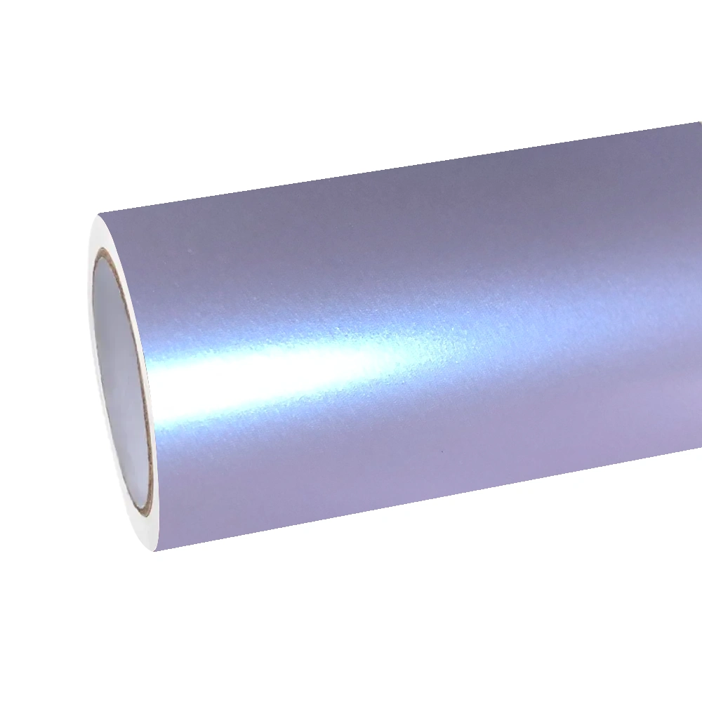 Matte Metallic Silver Purple Car Vinyl Wrap PET