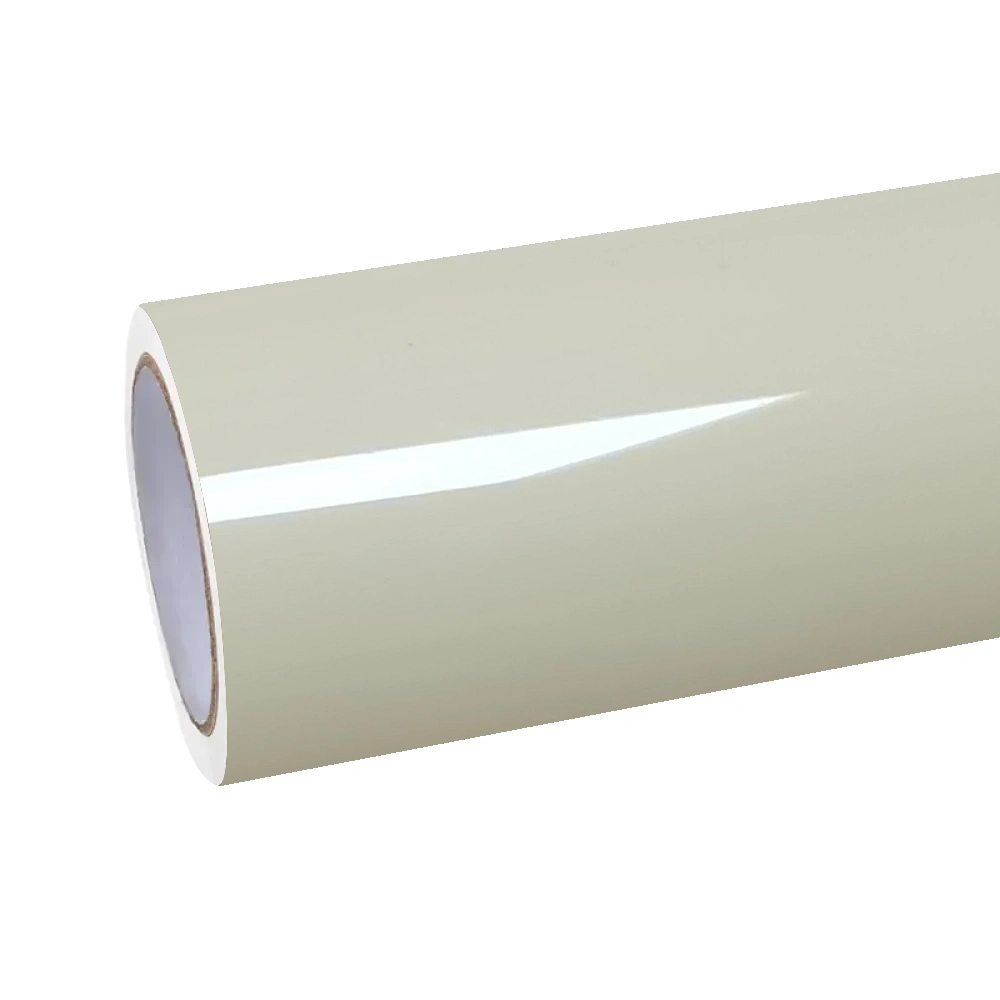 Gloss Khaki Milan White Car Vinyl Wrap PET