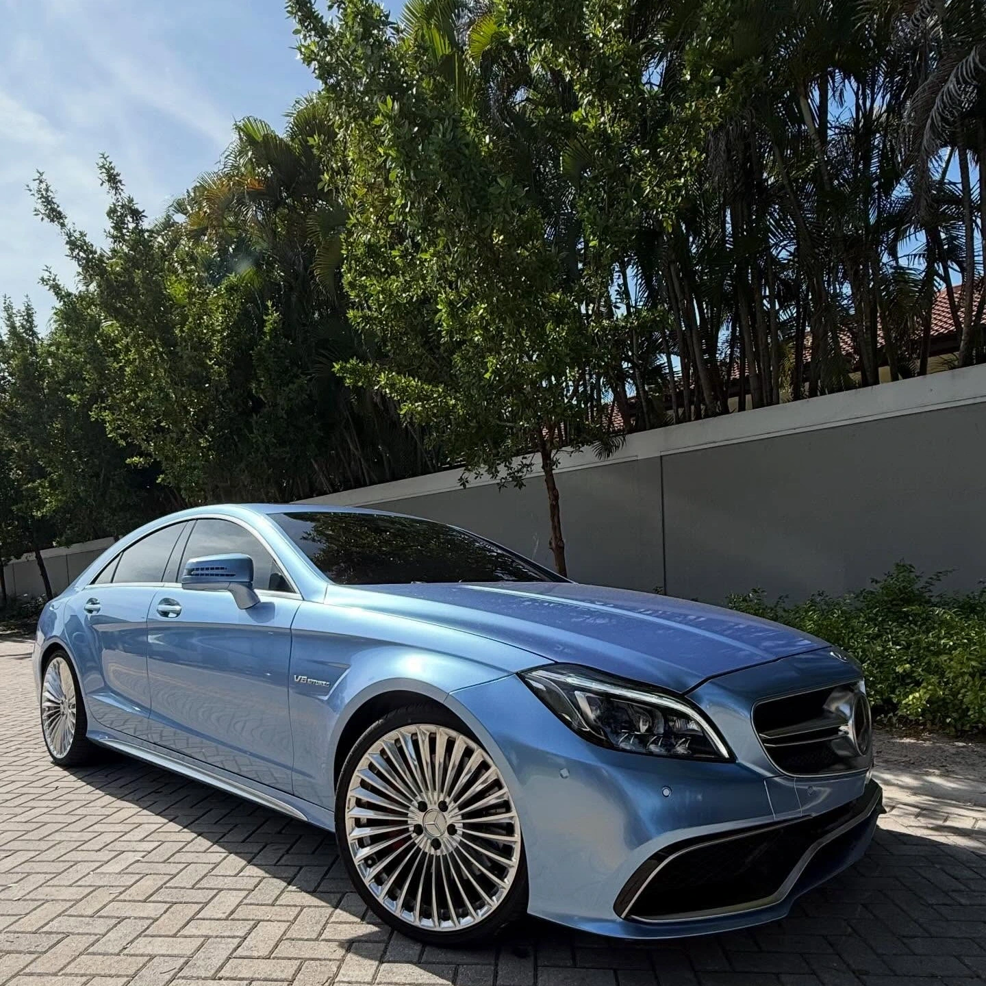 Gloss Metallic Mist Blue Car Vinyl Wrap PET