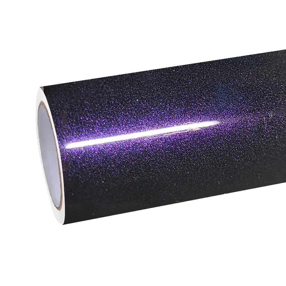 Gloss Metallic Ghost Midnight Purple Car Vinyl Wrap PET