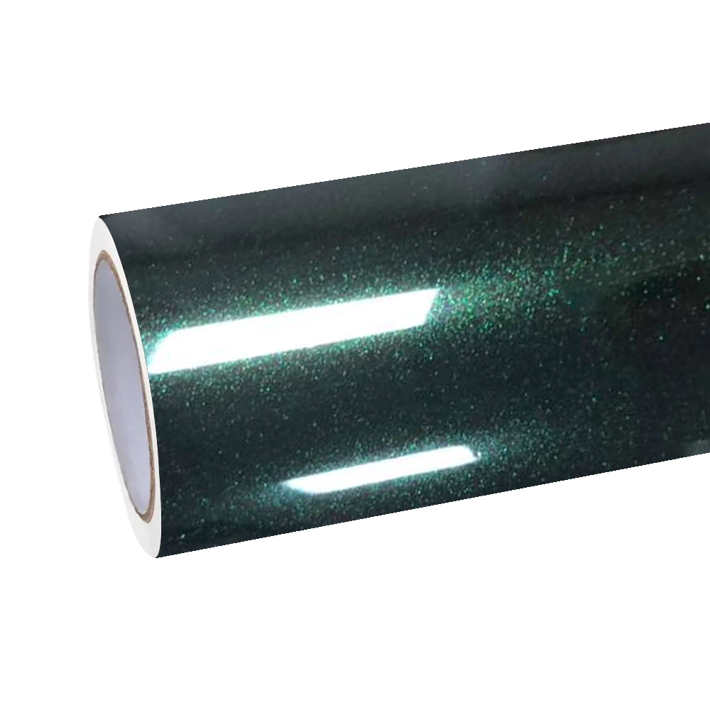 Gloss Metallic Forest Meadow Green Car Vinyl Wrap PET
