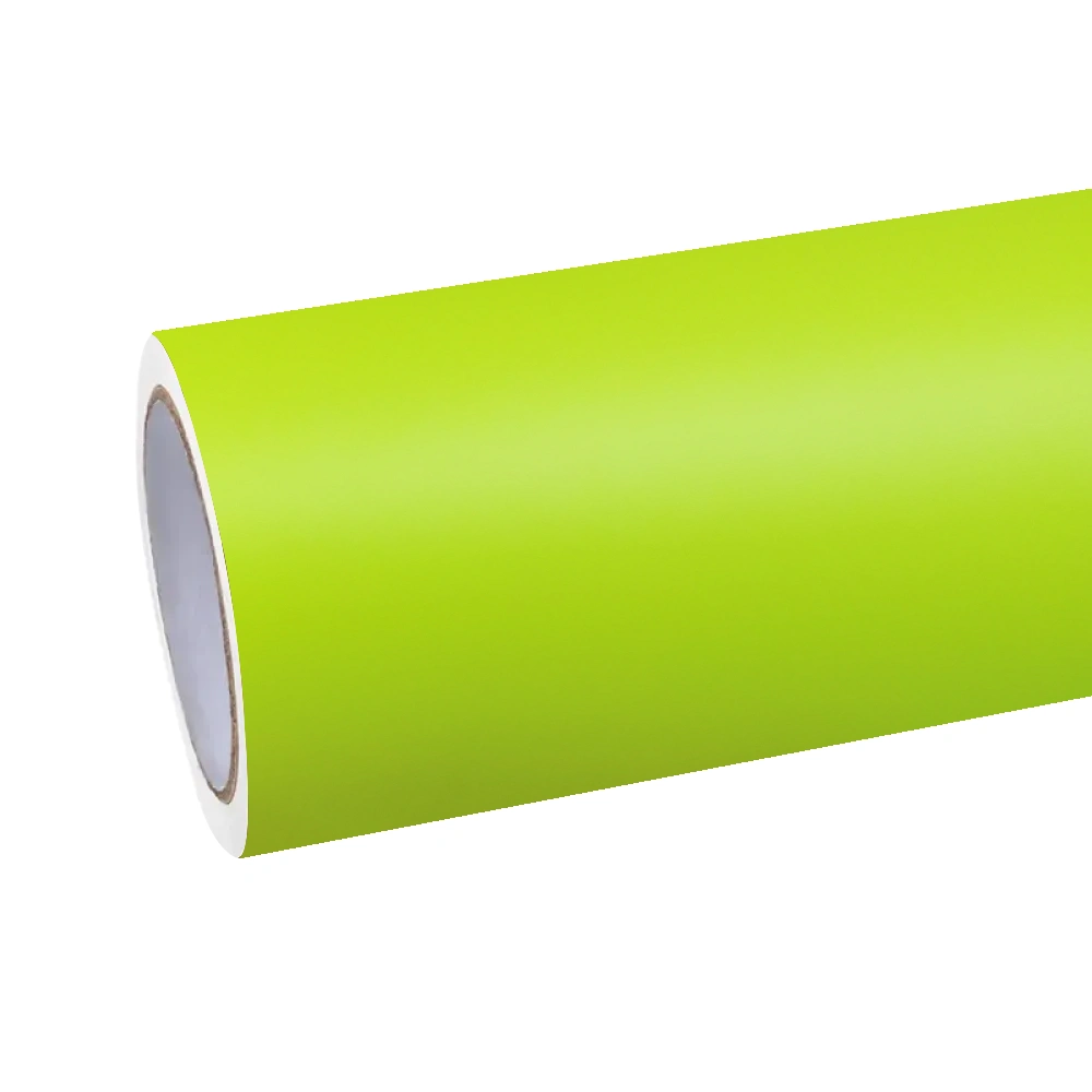 Matte Ultimate Flat Fluorescent Yellow Car Vinyl Wrap PET