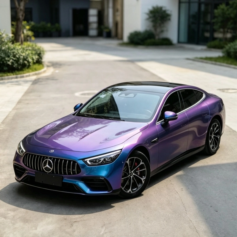 TPU Gloss Chameleon Blue Purple Colored PPF Paint Protection Film