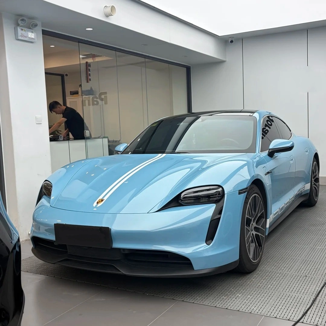 Gloss Metallic Ice Blue Car Vinyl Wrap PET