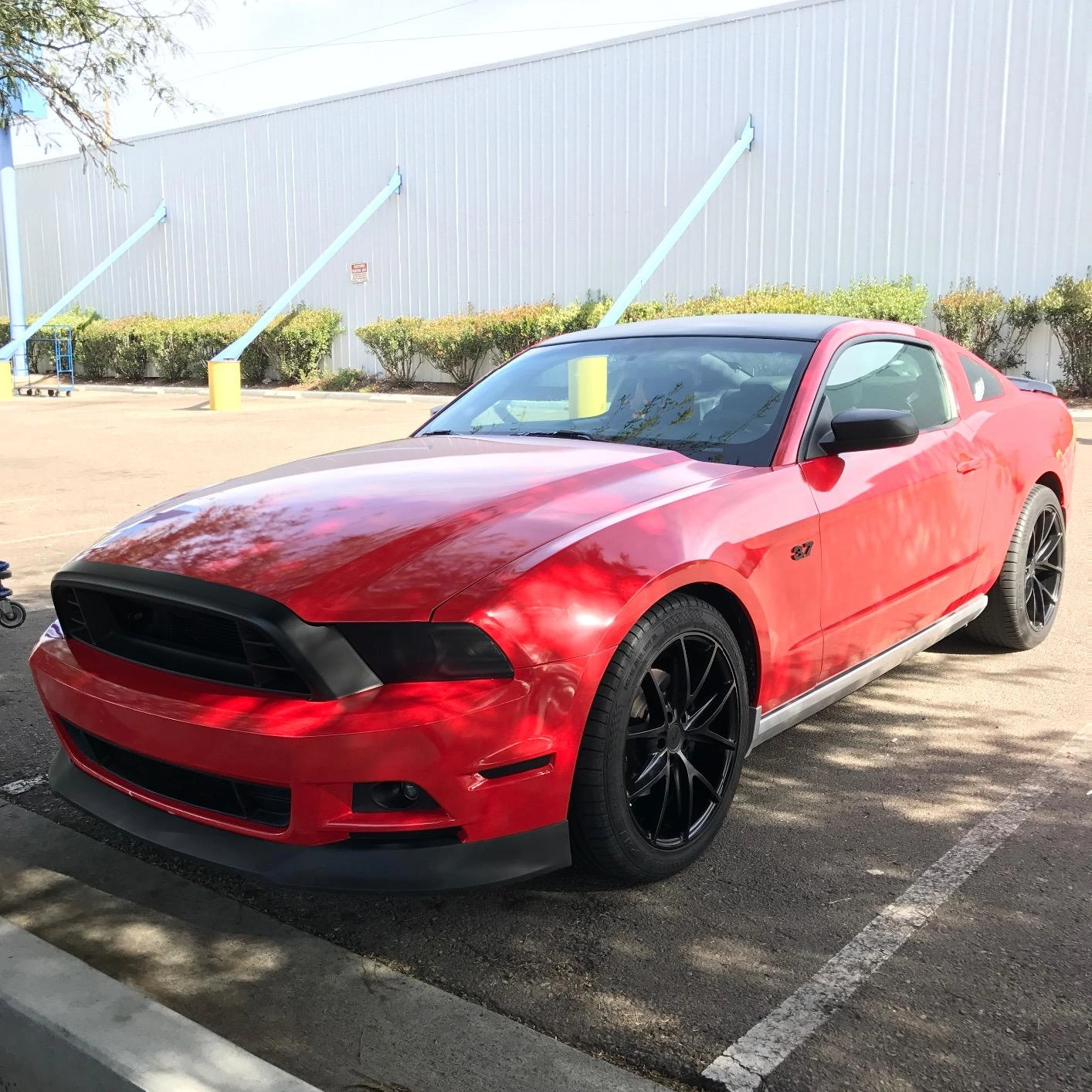 Gloss Blood Red Car Vinyl Wrap PET