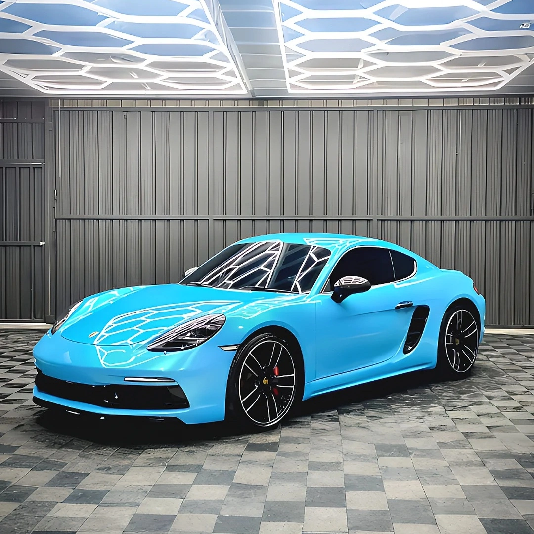 TPU Glossy Light Sky Blue Colored PPF Paint Protection Film