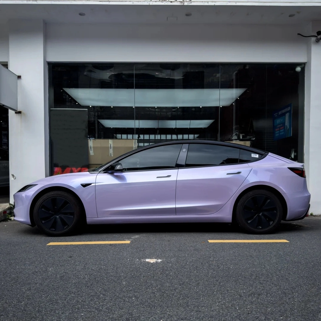 TPU Gloss Metallic Periwinkle Purple Colored PPF Paint Protection Film | Sliver Magic Purple