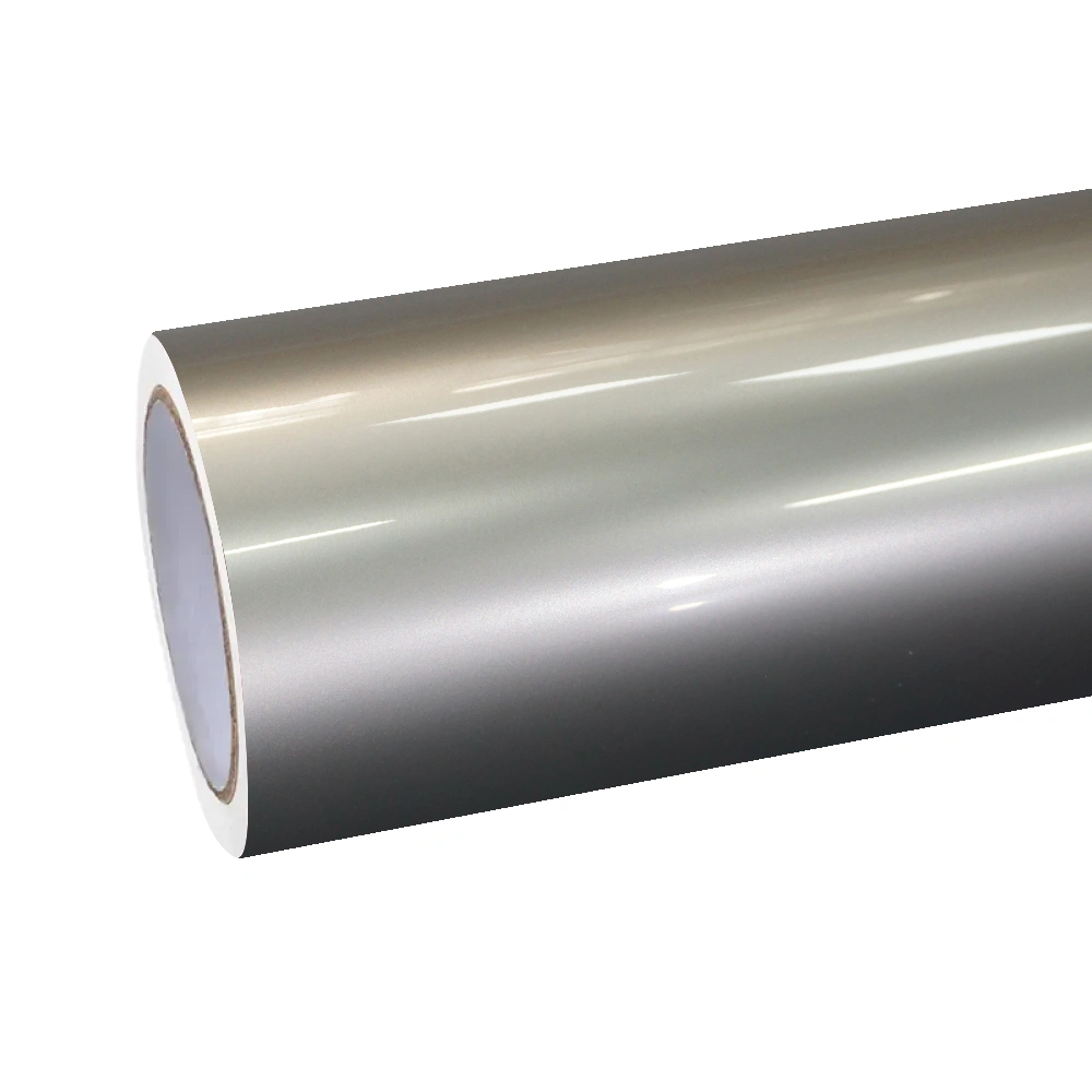 Gloss Liquid Aluminum Silver Car Vinyl Wrap PET