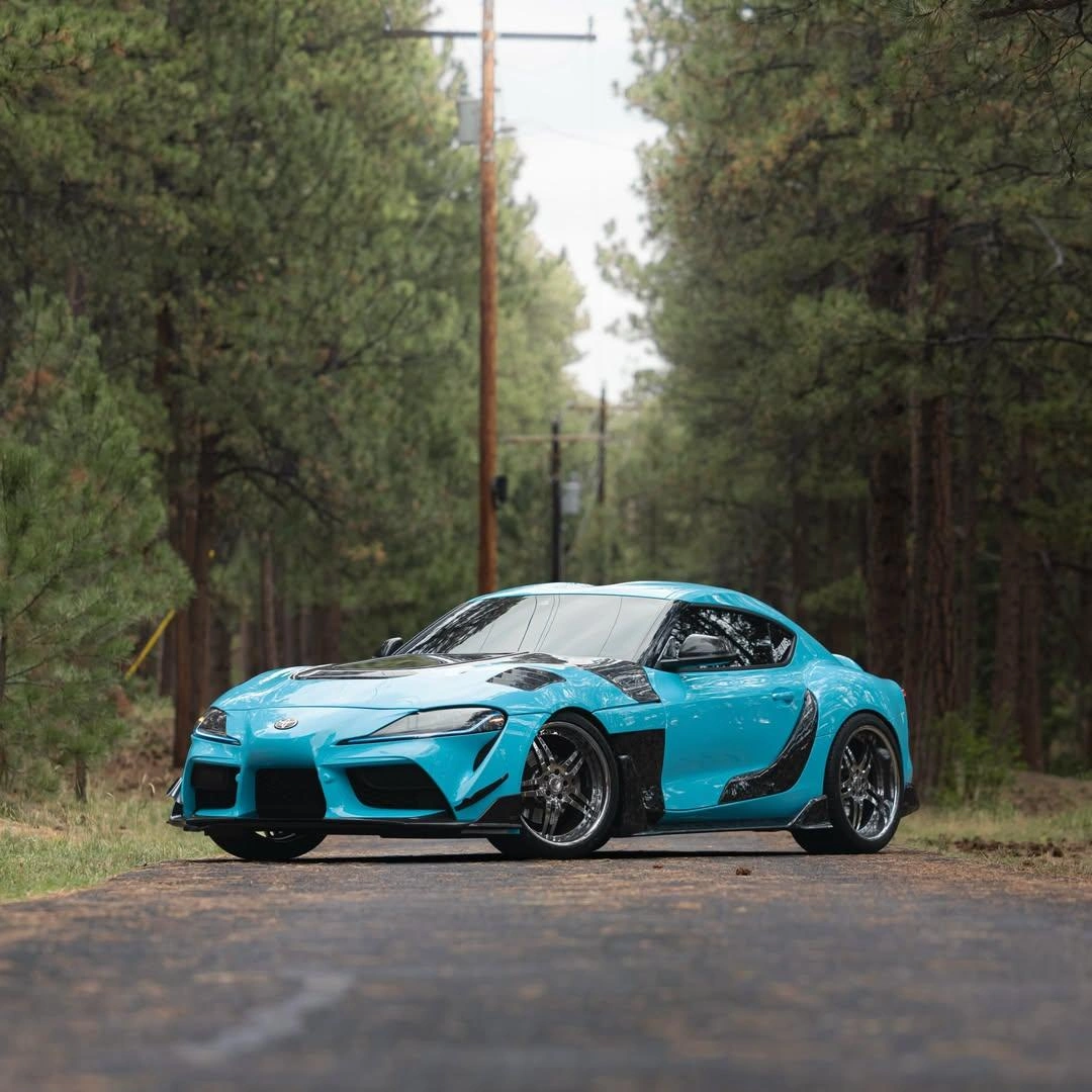 Gloss Light Sky Blue Car Vinyl Wrap PET