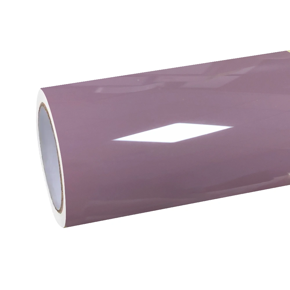 Gloss Rose Latte Pink Car Vinyl Wrap PET