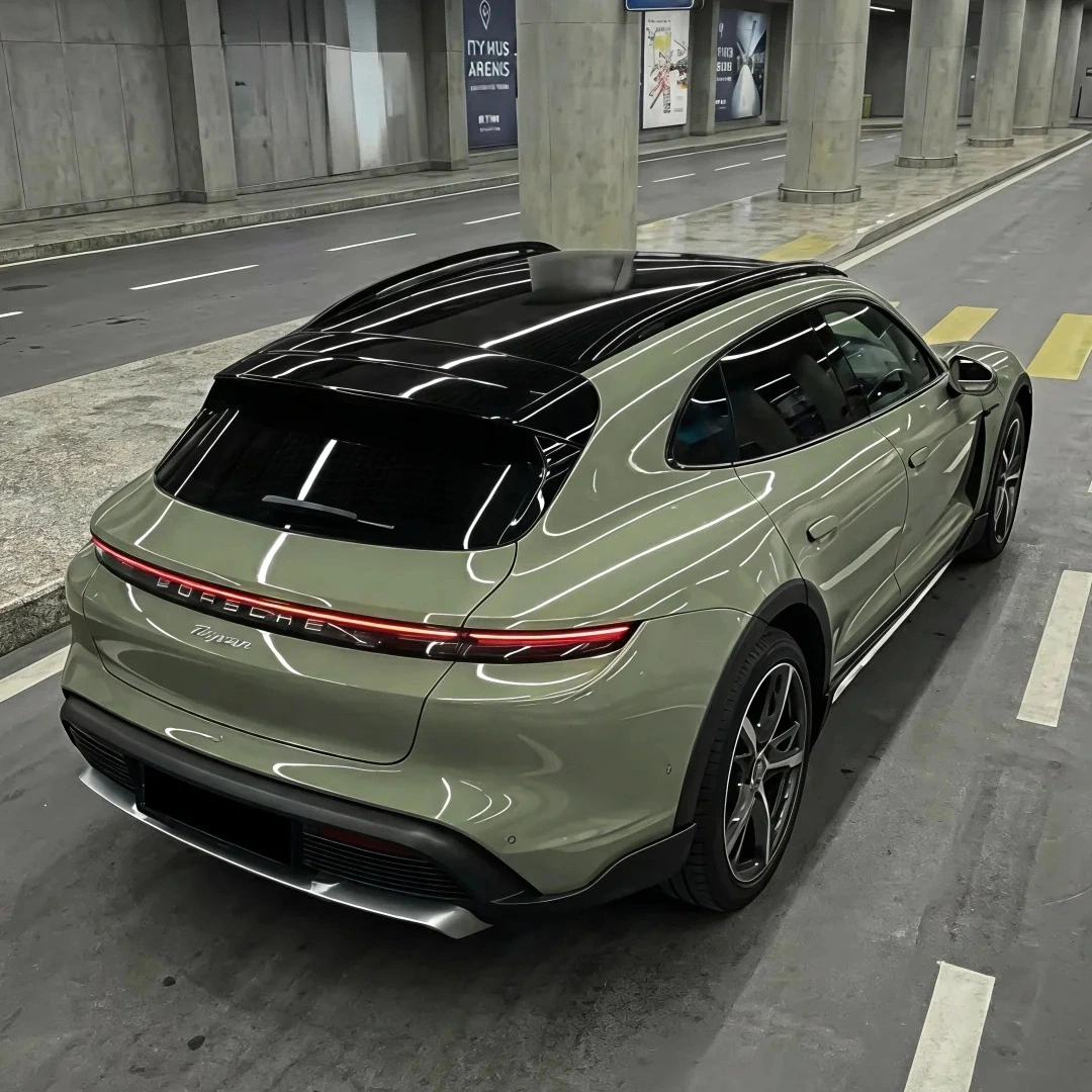 TPU Gloss Light Khaki Green Colored PPF Paint Protection Film | Dawn Mist Green