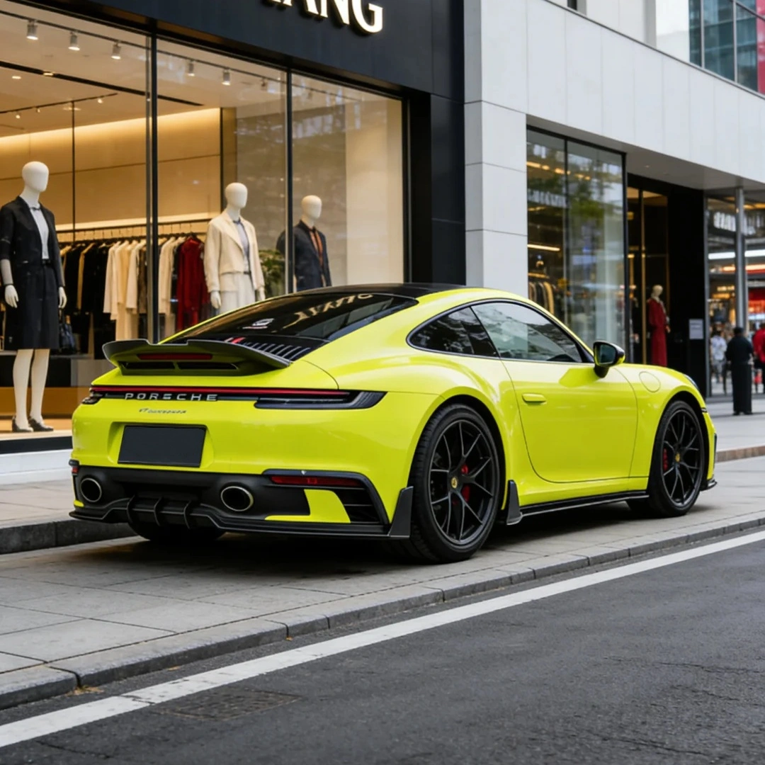 TPU Glossy Acid Green Colored PPF Paint Protection Film