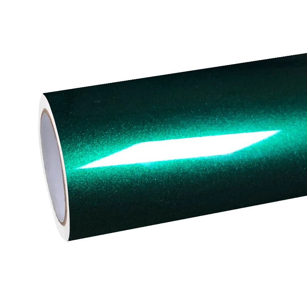 Gloss Metallic Agate Green Car Vinyl Wrap PET