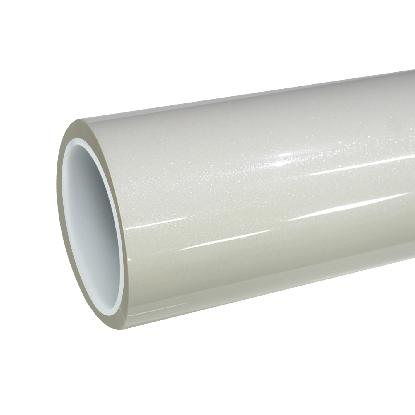 TPU Gloss Metallic Sparkle Glitter White Colored PPF Paint Protection Film | Pearlscent White