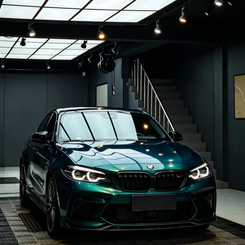 TPU Gloss Metallic Sand Green Colored PPF Paint Protection Film