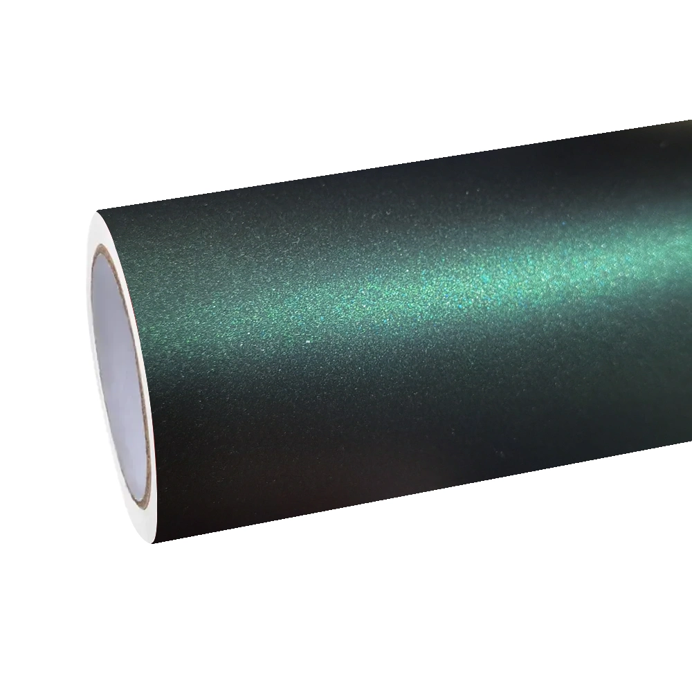 Matte Metallic Diamond Green Car Vinyl Wrap PET