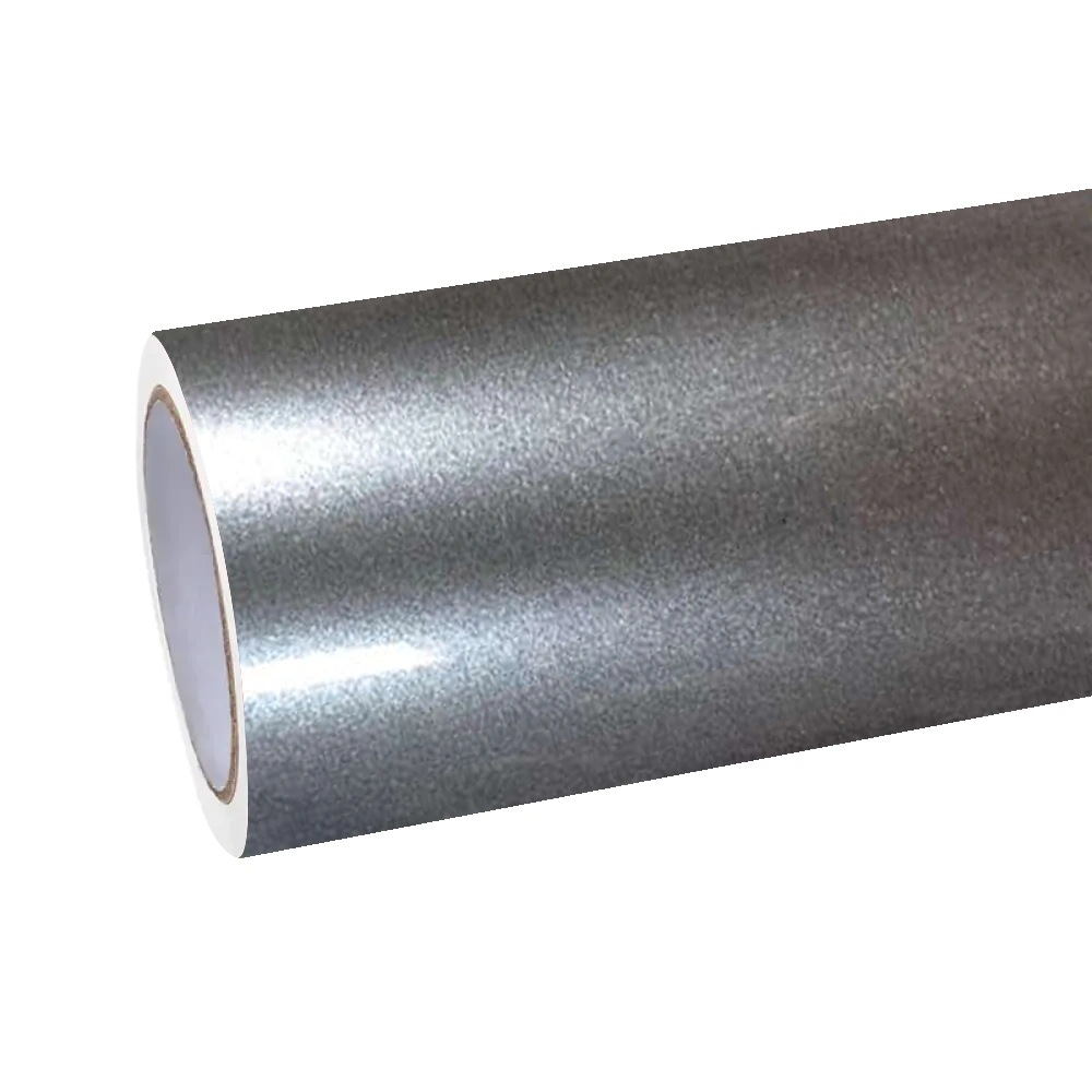 Gloss Metallic Moonlight Silver Car Vinyl Wrap PET