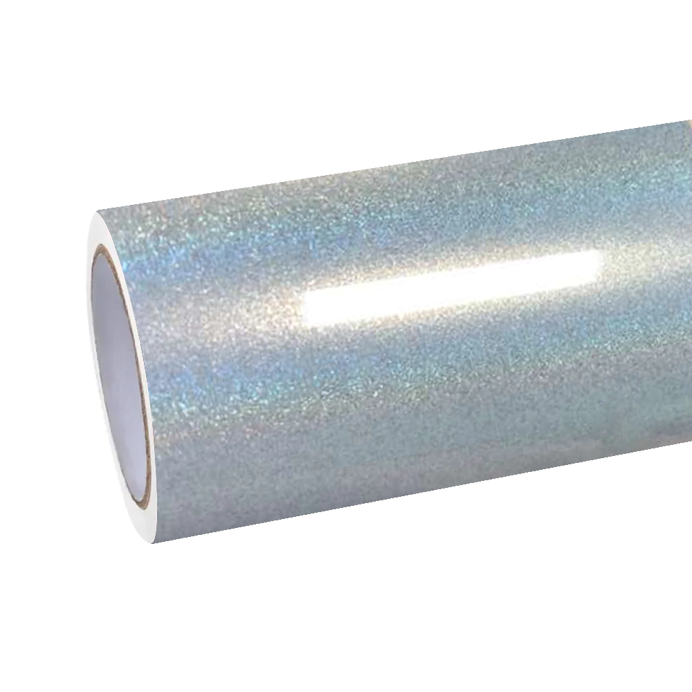 Gloss Metallic Rainbow Laser Ice Blue Car Vinyl Wrap PET