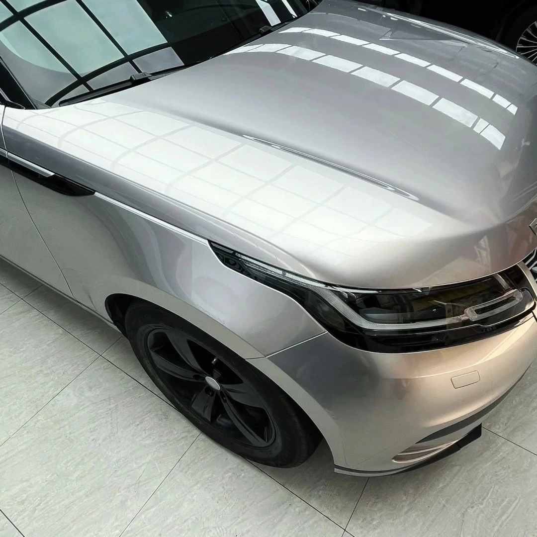 Gloss Liquid Land Rover Velar Silver Car Vinyl Wrap PET