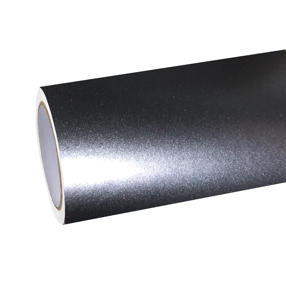 Matte Metallic Titanium Grey Car Vinyl Wrap PET