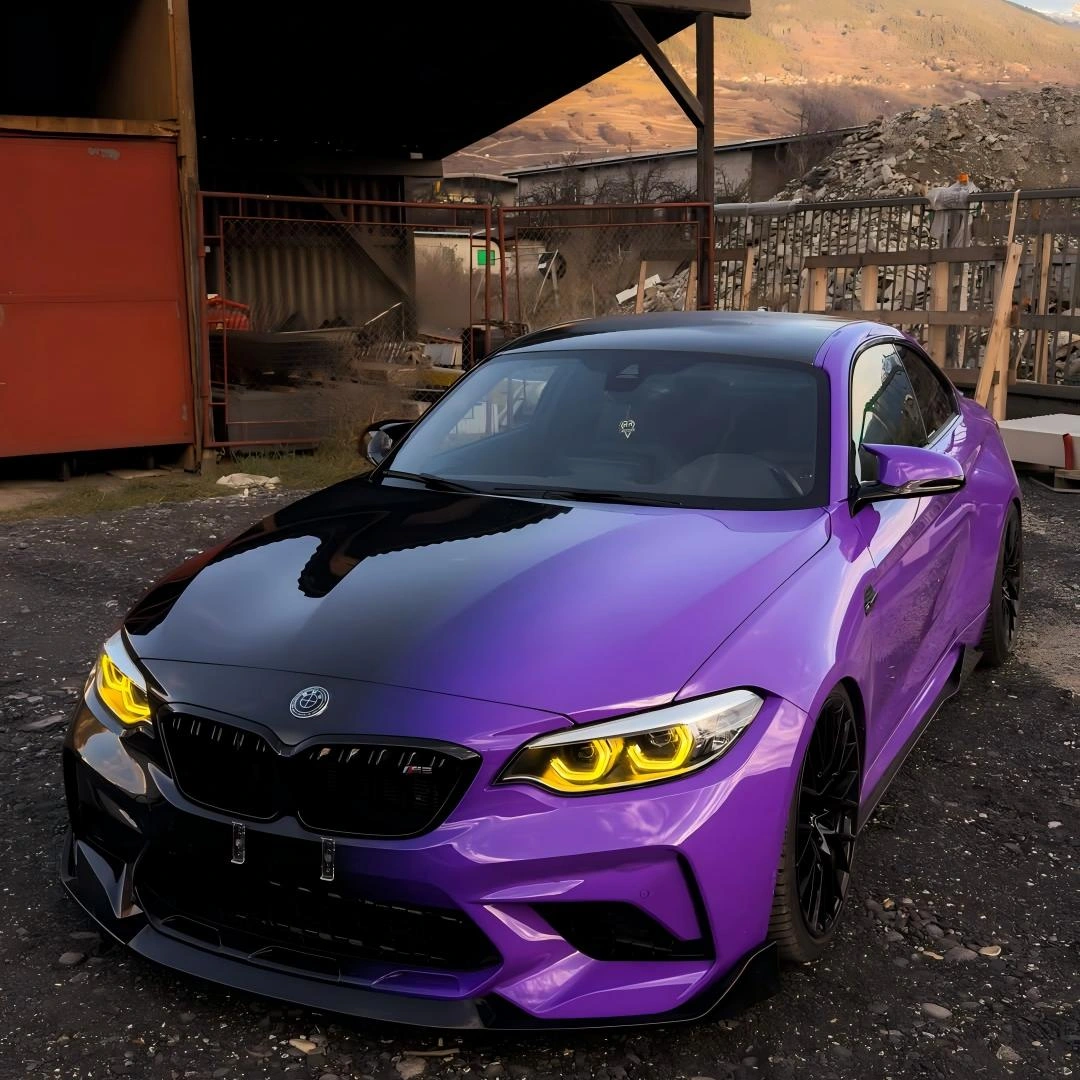 Black to Purple Gradient Custom Car Wraps