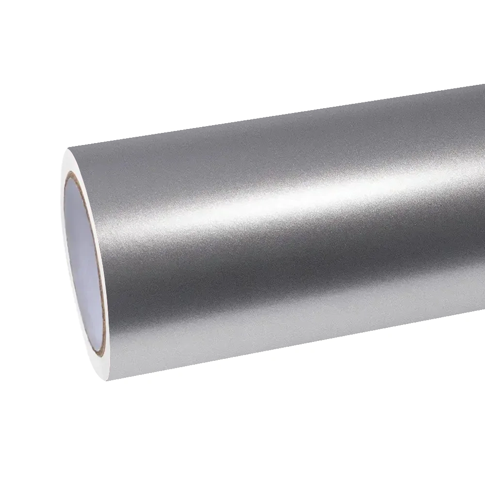 Matte Metallic Silver Car Vinyl Wrap PET