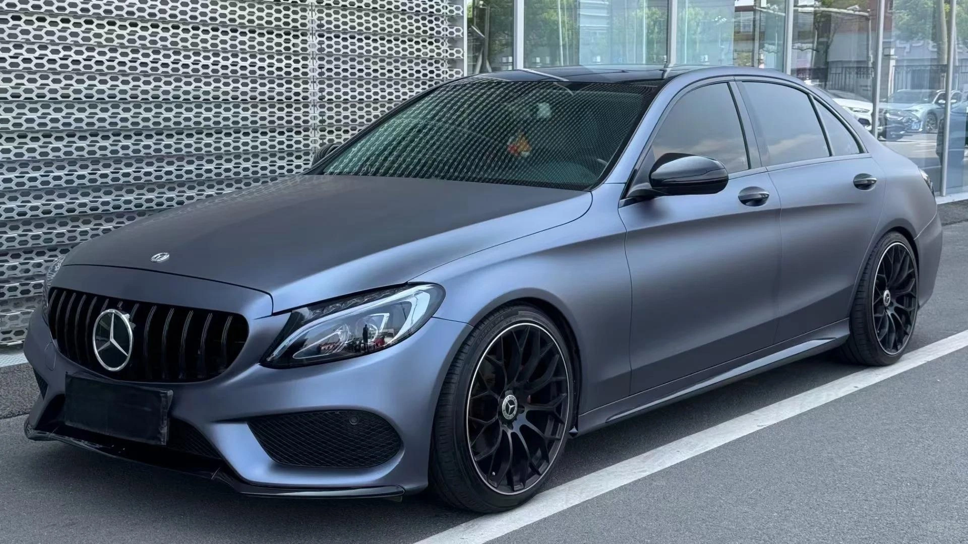 Matte Satin Racing Blue Car Vinyl Wrap PET