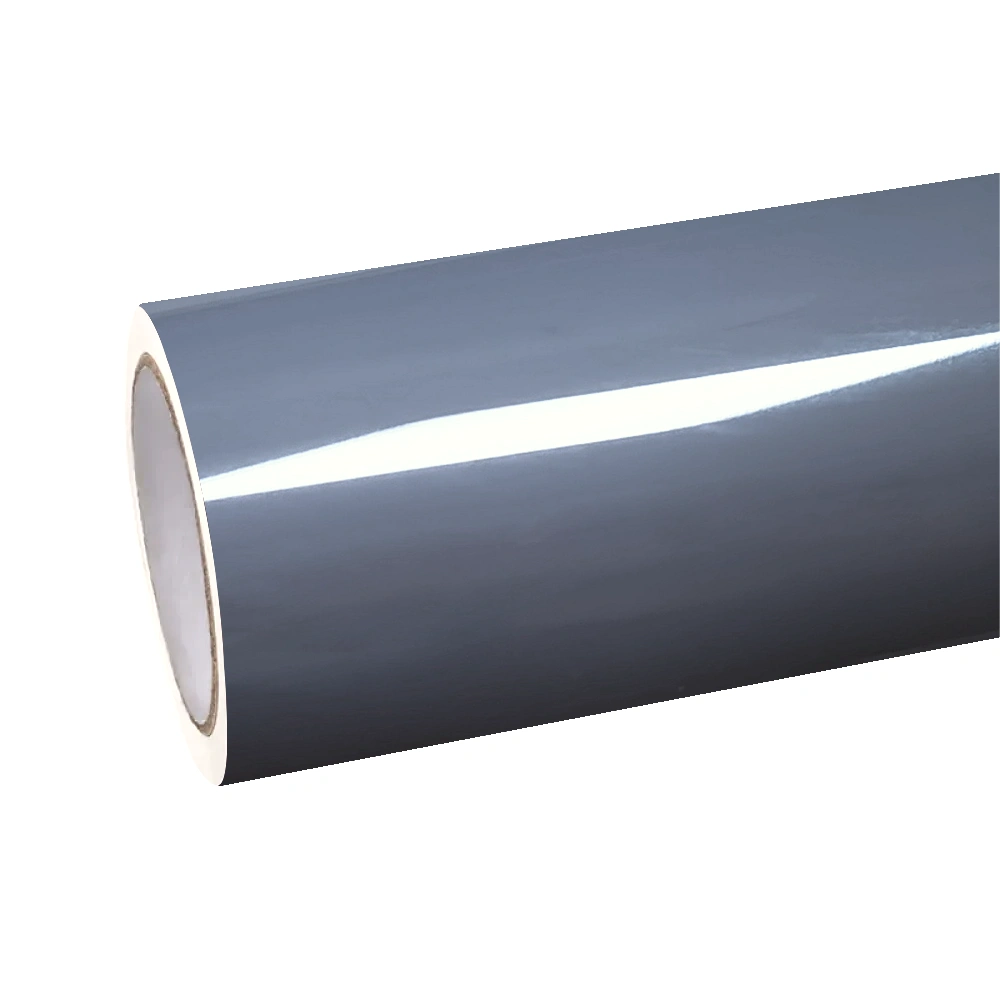 Gloss Light Slate Grey Car Vinyl Wrap PET