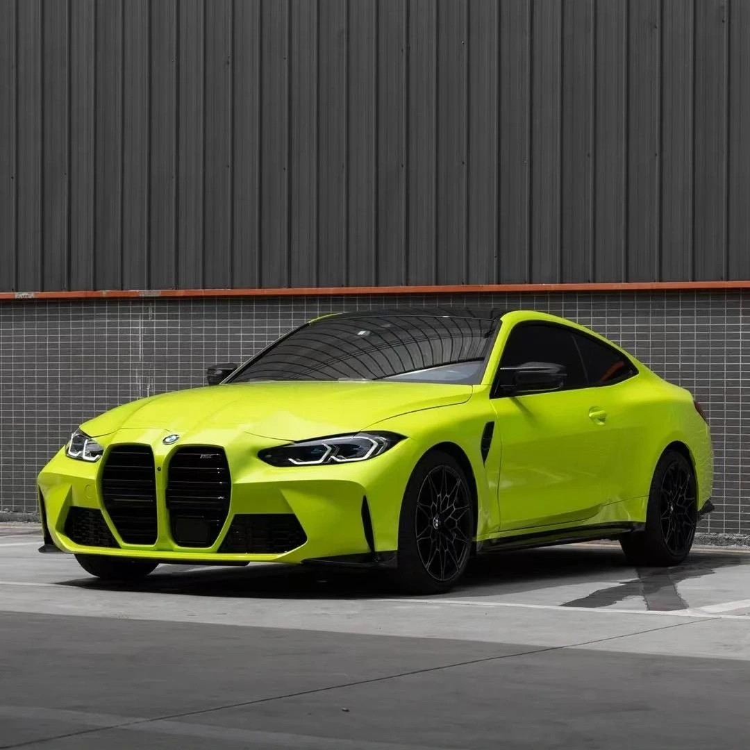 Gloss São Paulo Yellow Car Vinyl Wrap PET