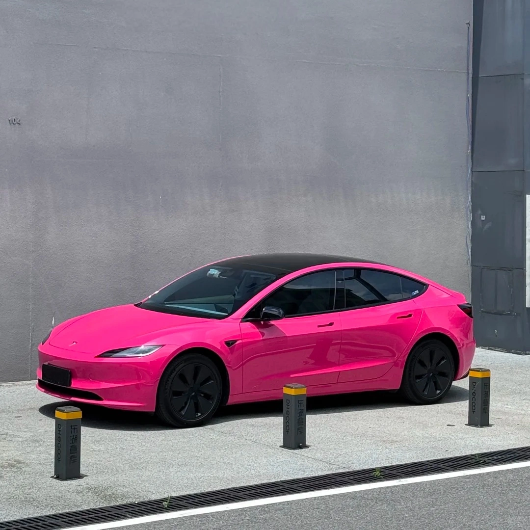 TPU Glossy Rose Red Colored PPF Paint Protection Film | Beetroot Purple
